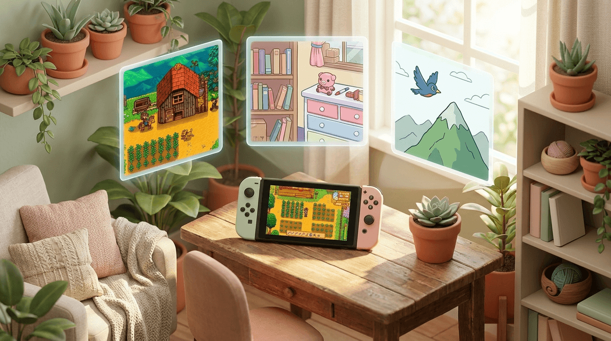 Illustration for Beyond the Battle Pass: Finding the 'Cozy' Games That Actually Calm Kids Down