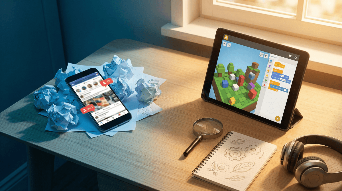 Illustration for From Doomscrolling to Deep Dives: Transforming Your Child's Screen Time