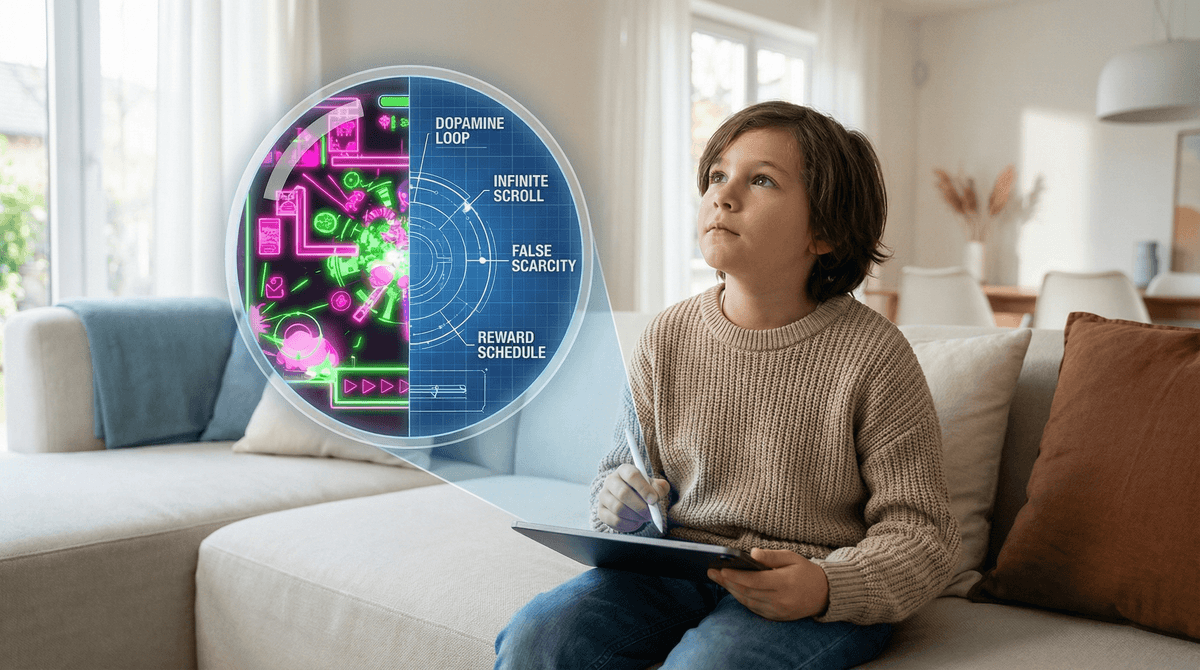 Illustration for Beyond 'Brain Rot' Downloads: Teaching Your Kids to Spot the Trap in Any App