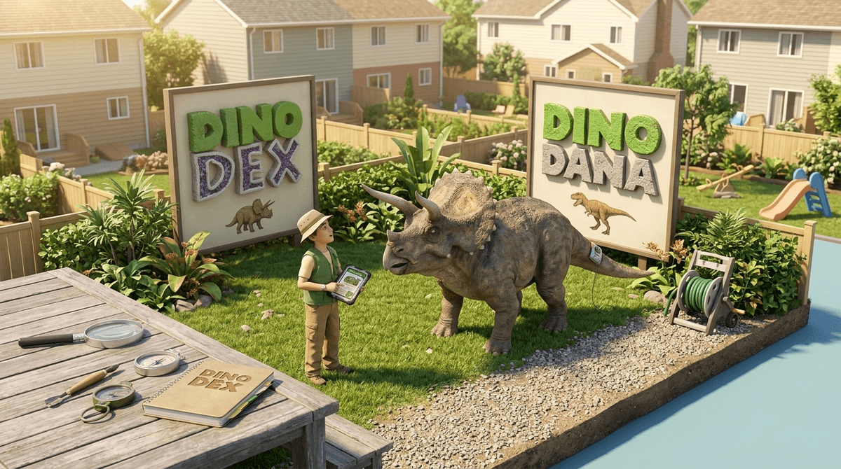 Illustration for Dino Dex: The Prehistoric Series Sparking Backyard Science