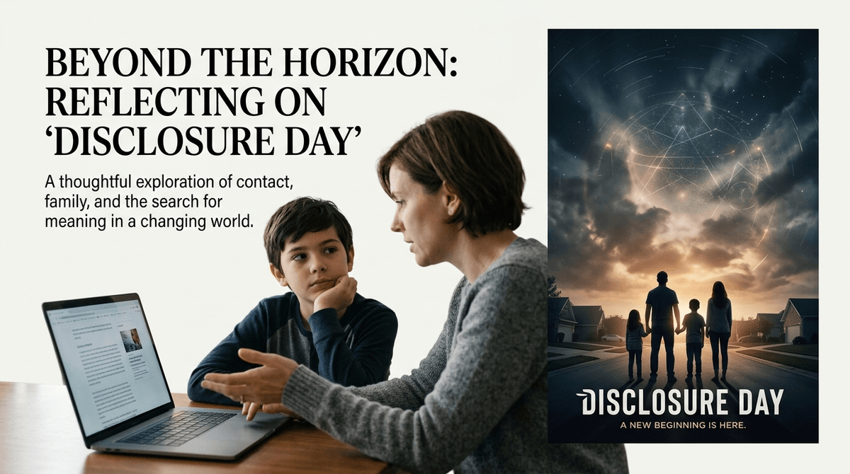 Illustration for "Disclosure Day": A Parent’s Guide to Spielberg’s Sci-Fi Epic
