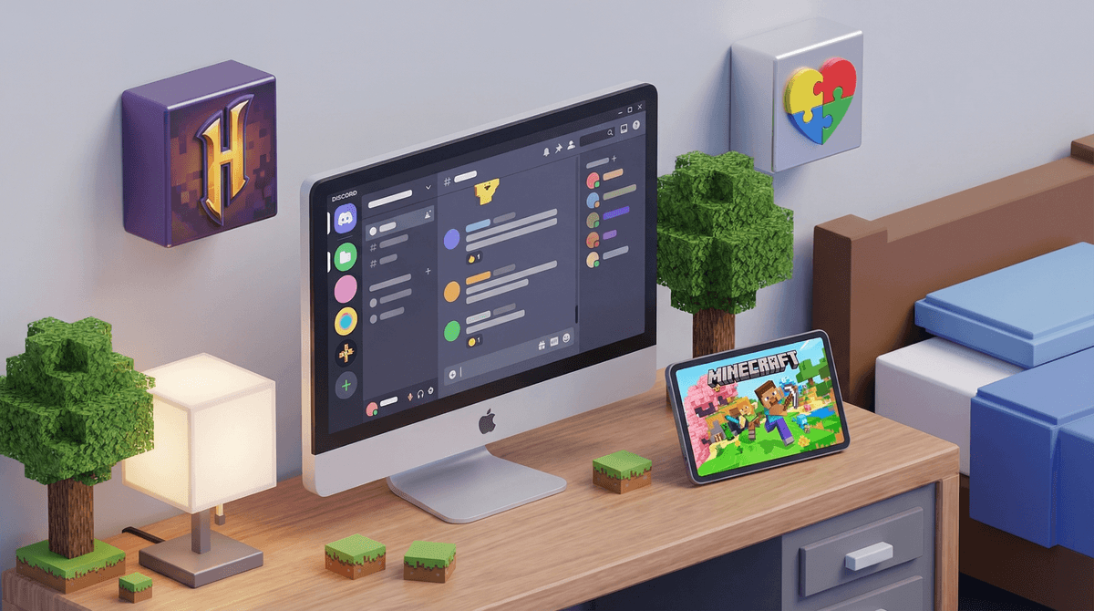 Illustration for Beyond the Blocks: The Parent Guide to Minecraft Discord Servers