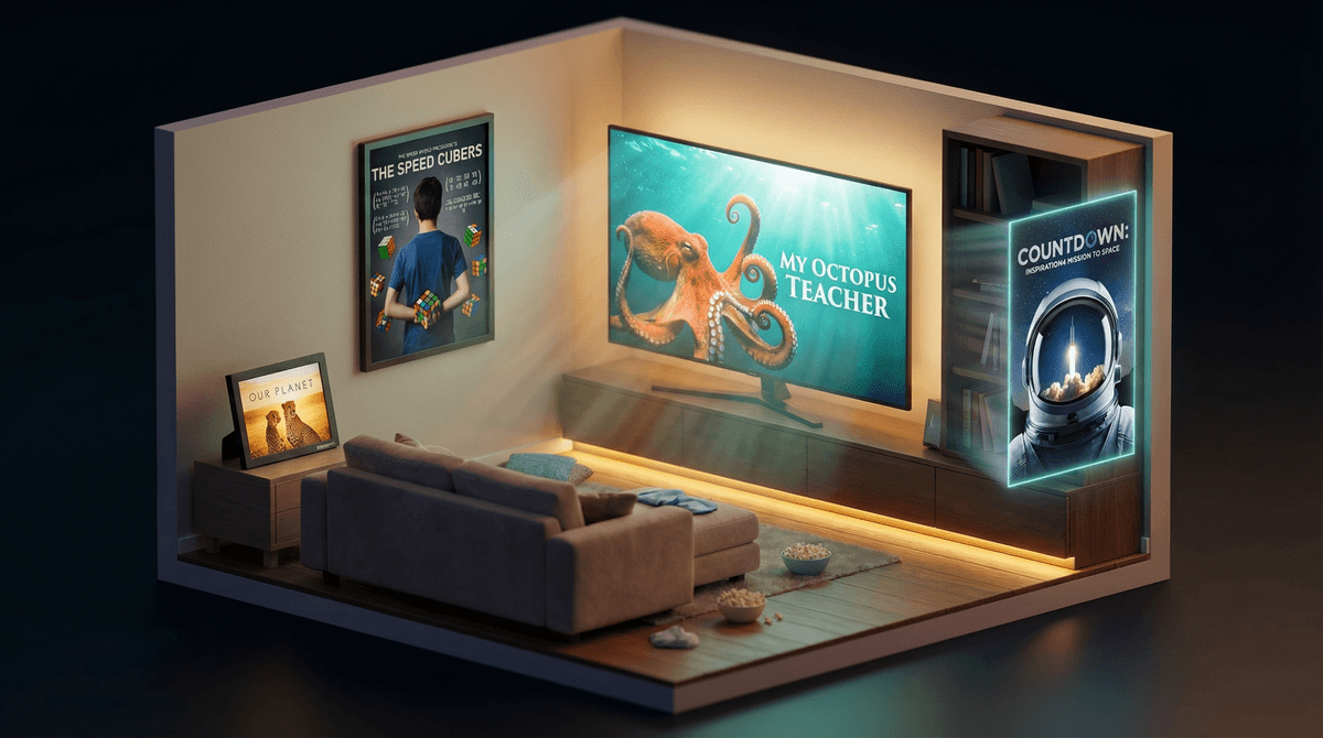 Illustration for Family Documentary Night: Finding Educational Content Everyone Will Actually Watch