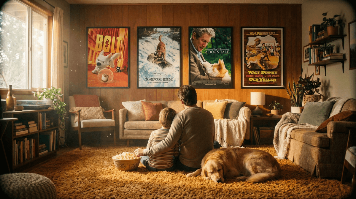 Illustration for Dog Movies for Kids: Which Ones Will Make You Both Cry (In a Good Way)