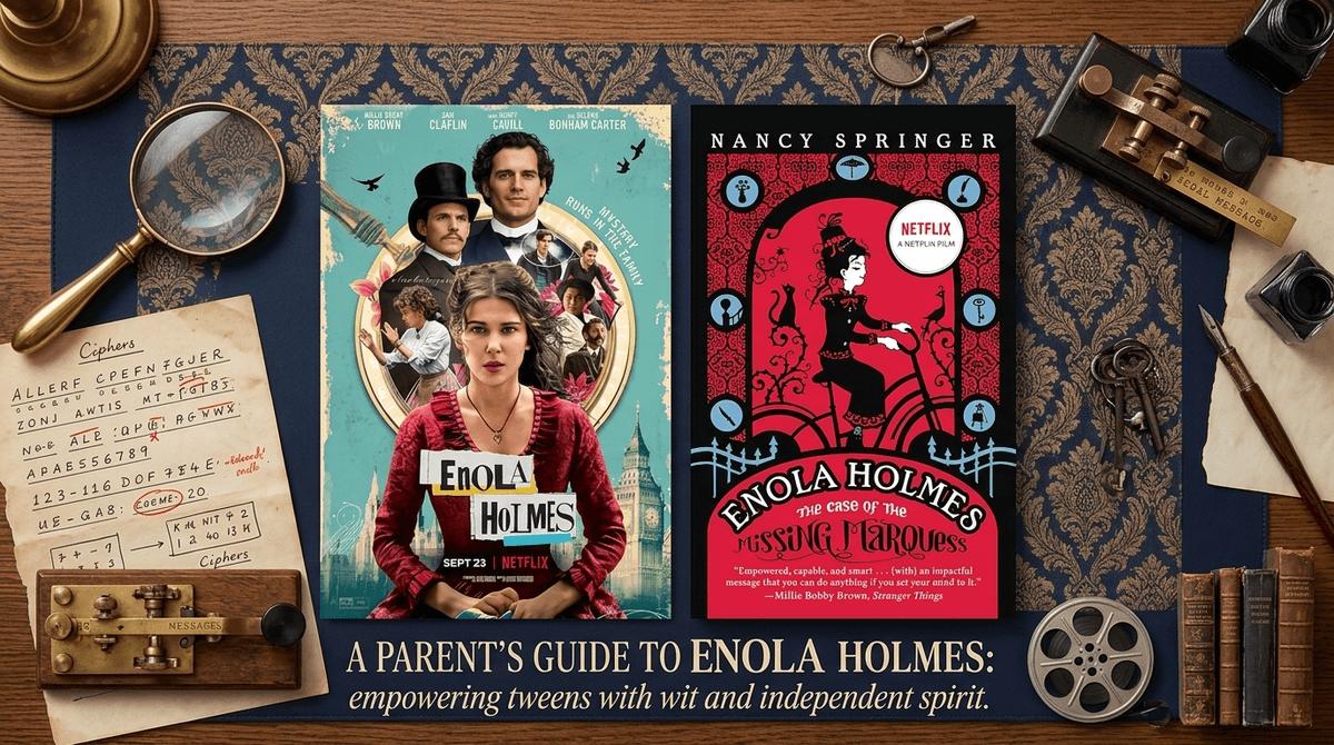 Illustration for Enola Holmes: A Parent’s Guide to Netflix’s Favorite Teen Sleuth