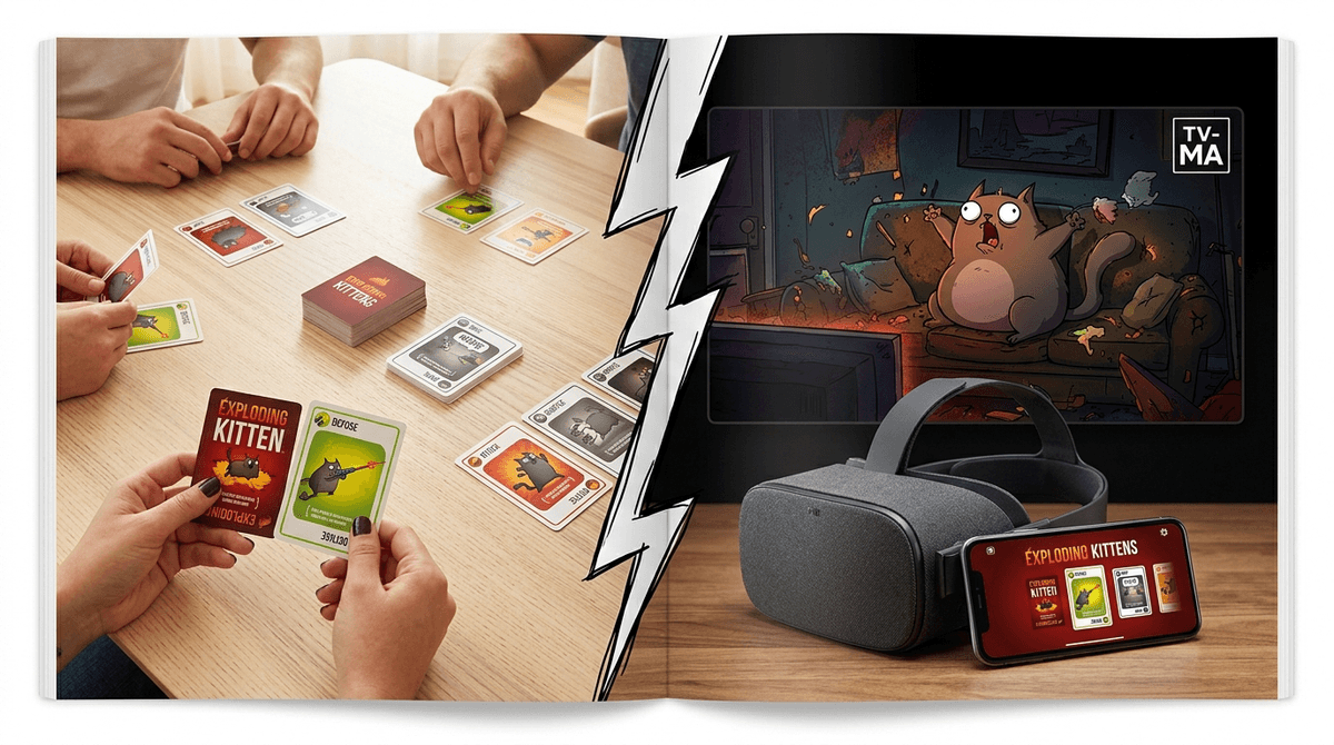 Illustration for Exploding Kittens TV Show Age Rating: Why It’s Rated TV-MA