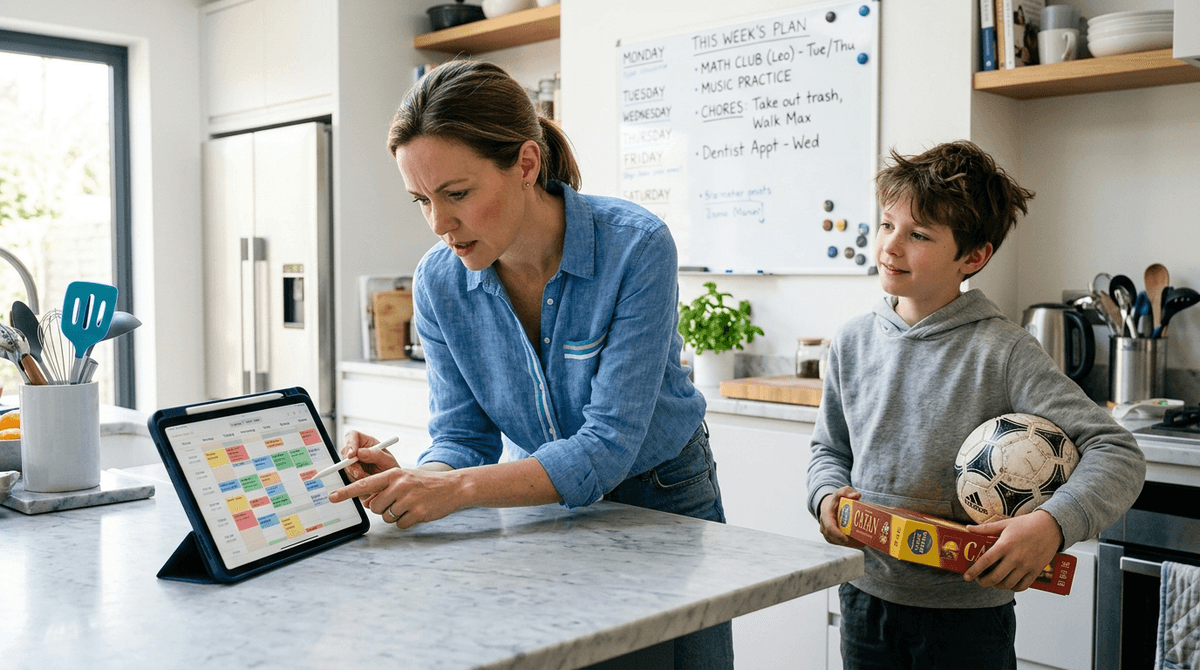 Illustration for Structured Schedules Are Crowding Out Essential Parent-child Play Time