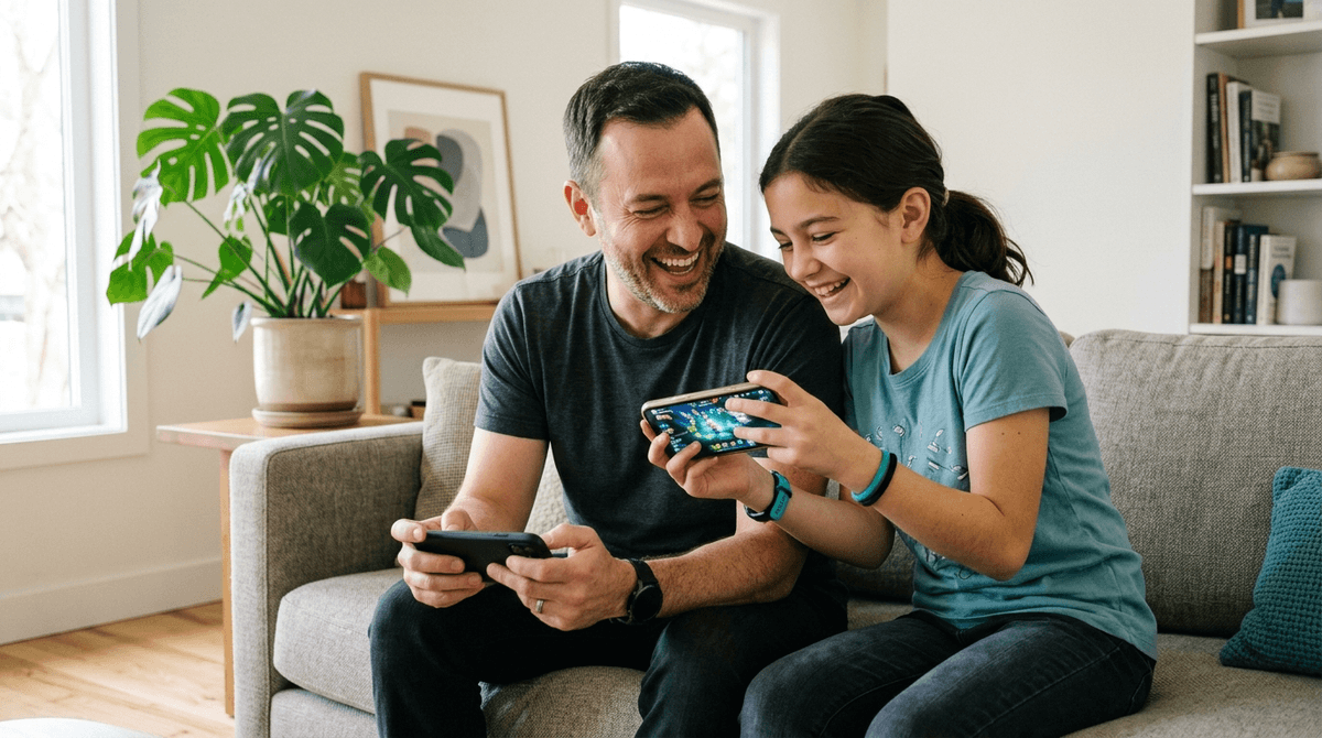 Illustration for Screenwise guide: Family Dynamics Shape How Kids Navigate Mobile Gaming