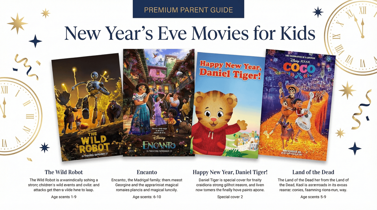 Illustration for Ring in 2026 Without the Bedtime Battles: New Year's Eve Movies for 5-7 Year Olds