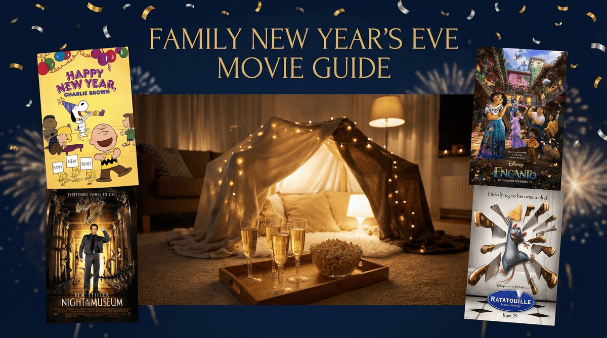 Illustration for Ring in 2026: Family-Friendly New Year's Eve Movies for 7-9 Year Olds