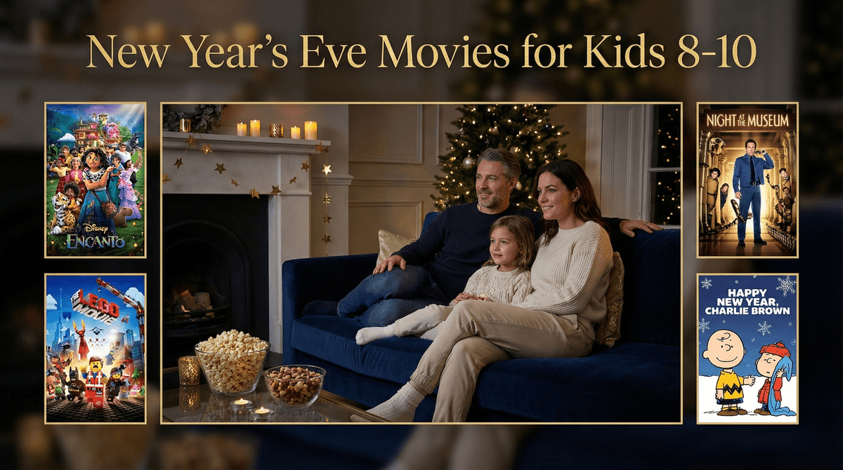 Illustration for Ring in the New Year: Age-Appropriate Movies for Kids 8-10
