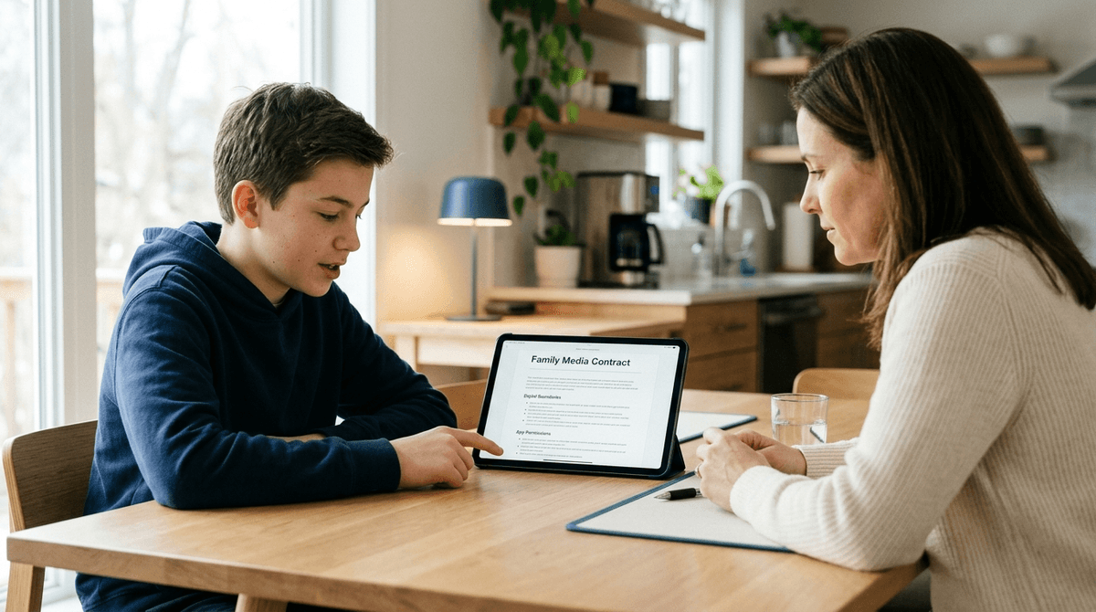 Illustration for How to Create a Family Media Contract That Actually Works