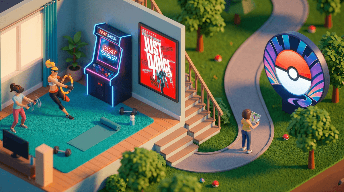 Illustration for Fitness Games for Kids: When Exercise Meets Screen Time