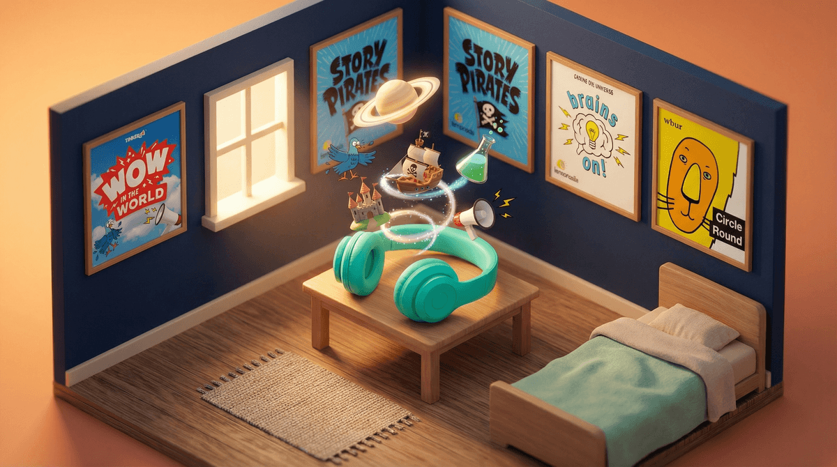 Illustration for The Best Podcasts for Curious Kids: Screen-Free Learning That Actually Holds Their Attention