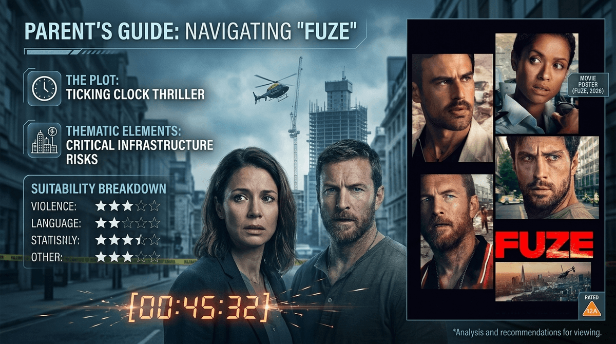 Illustration for Fuze (2026): A Parent's Guide to the High-Stakes Heist Thriller