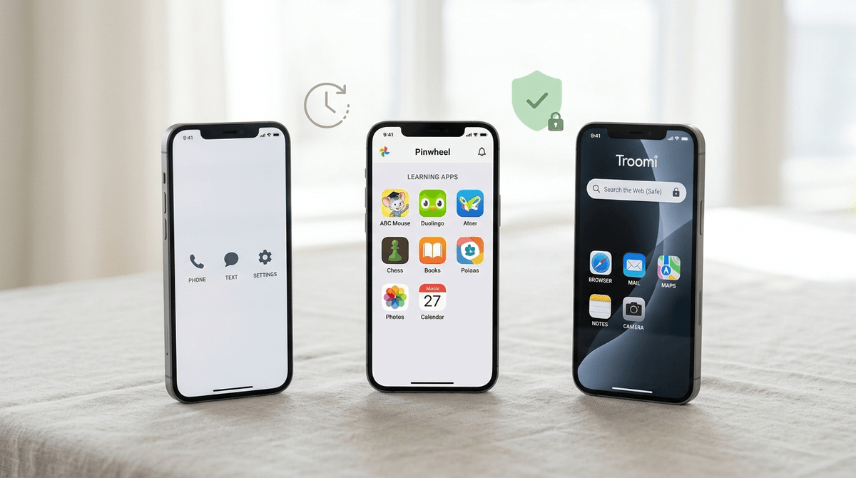 Illustration for Pinwheel vs Gabb vs Troomi: Which Safe Phone Is Best in 2025?