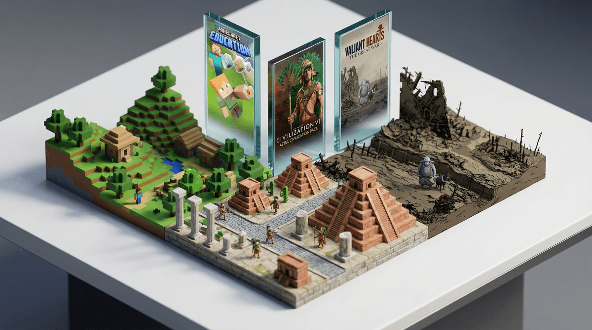 Illustration for Games That Teach History: When Screen Time Becomes Study Time