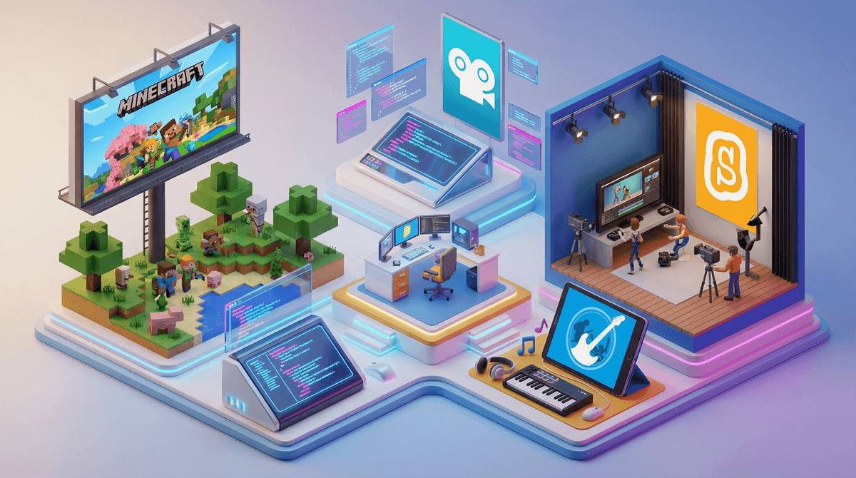 Illustration for From Consumer to Creator: Getting Kids to Make Their Own Media