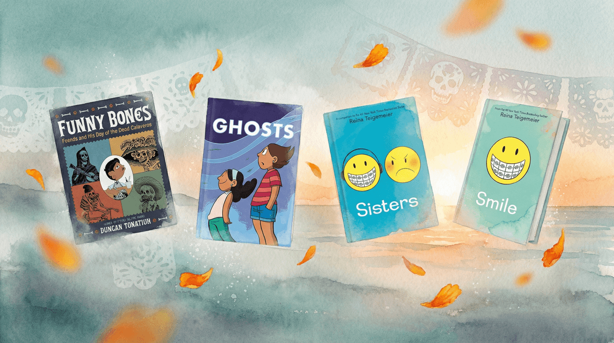 Illustration for Ghosts by Raina Telgemeier: A Parent's Guide to Death, Culture, and Chronic Illness