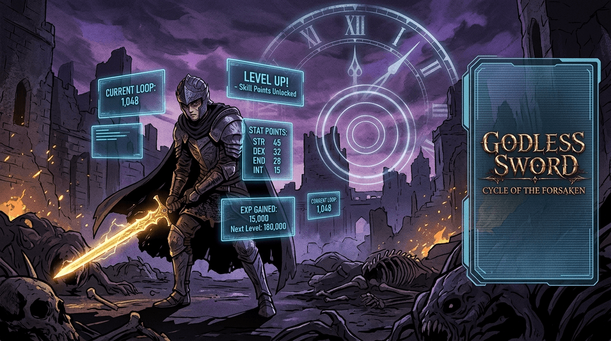 Illustration for Godless Sword: The Gritty Time-Loop Serial Your Teen Is Reading