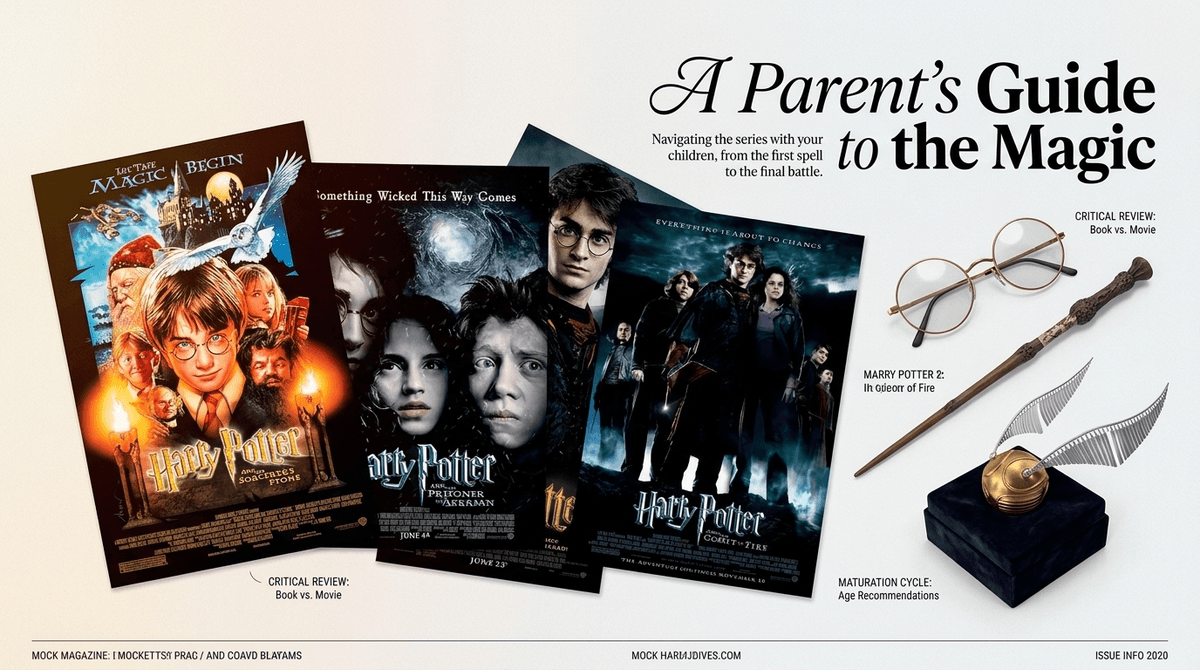 Illustration for Harry Potter Movies: A Parent's Guide to Magic, Maturity, and Movie Night