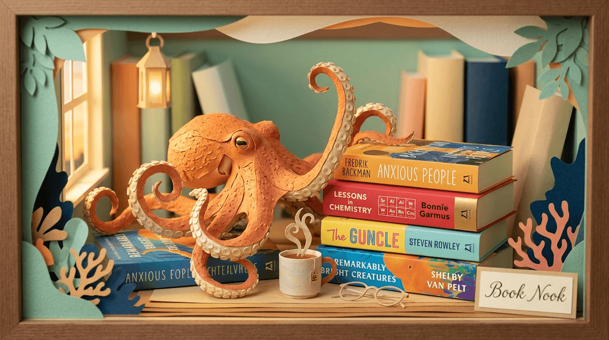 Illustration for The 'Remarkably Bright Creatures' Hangover: Heartwarming Books That Aren’t Cringe