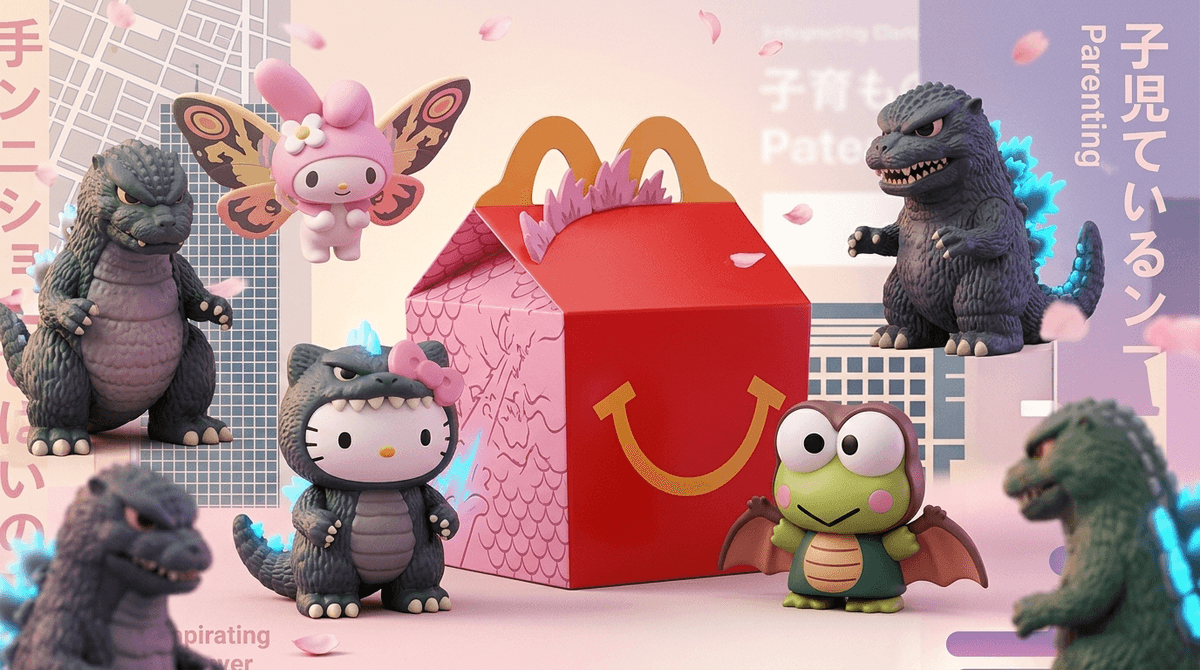 Illustration for The Hello Kitty x Godzilla Happy Meal: A Parent’s Guide