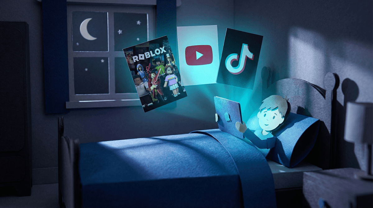 Illustration for Screen Time Before Bed: How to Help Kids Sleep Better