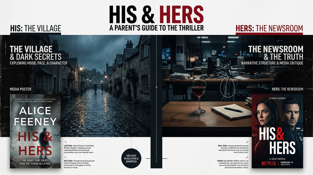 Illustration for His & Hers: A Parent’s Guide to the Dark Alice Feeney Thriller