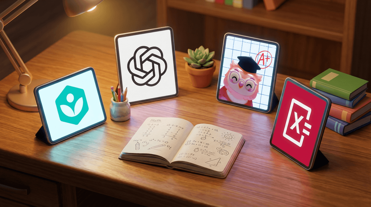 Illustration for Apps to Help With Homework: Chegg vs Photomath vs Brainly