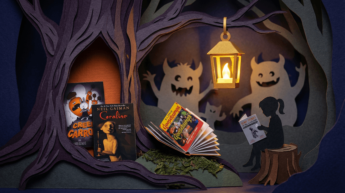 Illustration for Horror Books for Kids: When Scary Stories Are Actually Healthy