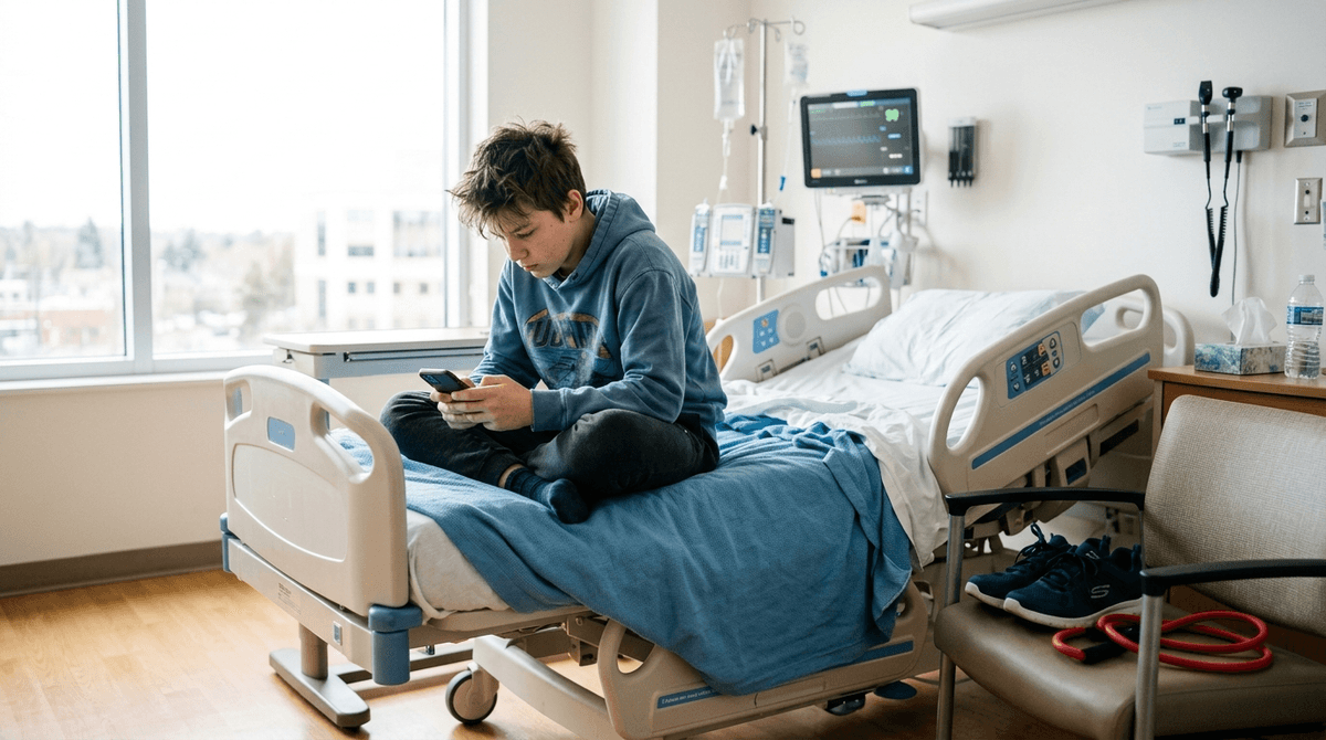 Illustration for Hospital Screen Time Spikes for Sickest Children with Cystic Fibrosis
