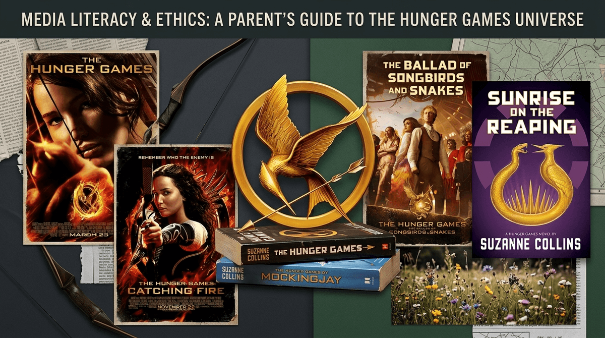 Illustration for Beyond the Arena: A Parent’s Guide to the Hunger Games Franchise