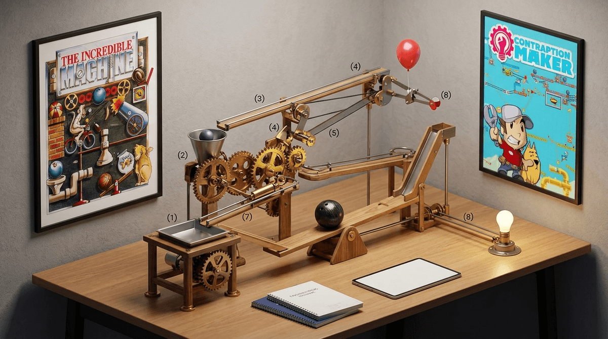 Illustration for The Incredible Machine: Why This 90s Classic Is Still the Ultimate STEM Sandbox
