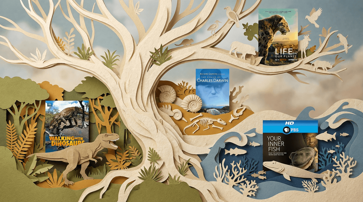 Illustration for 10 Best Movies About Evolution for Kids Aged 8-12