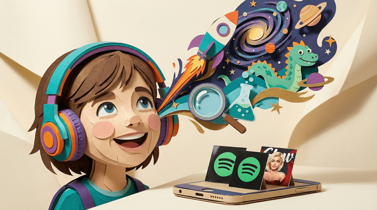 Illustration for The Best Podcasts for 3rd and 4th Graders (That Won't Drive You Crazy)
