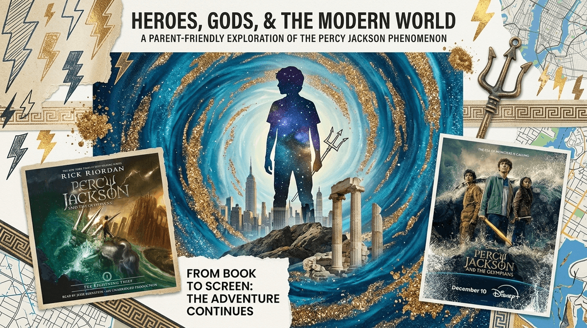 Illustration for Demigods and Daydreams: Is Percy Jackson Too Scary for Your 8-Year-Old?
