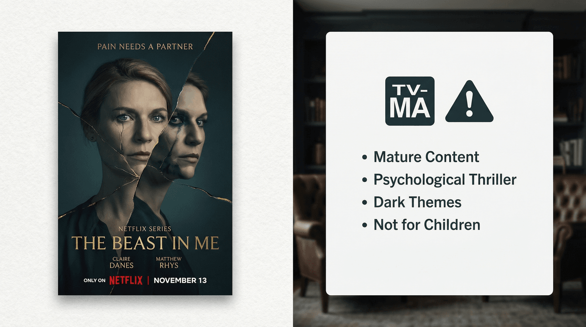 Illustration for Is Netflix's 'The Beast in Me' Safe for Teen Viewers?