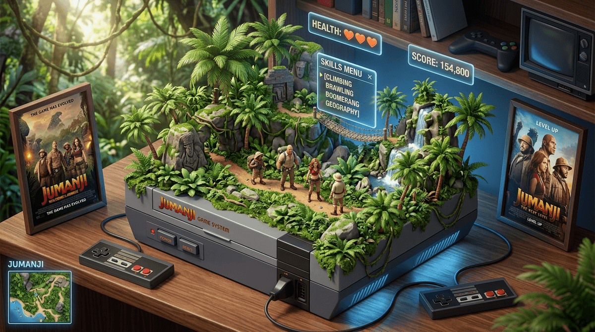 Illustration for Jumanji: Welcome to the Jungle — Avatars, Game Logic, and Digital Identity