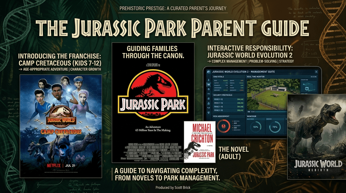 Illustration for From Dino-Obsessed to Dino-Distressed: The Jurassic Park Parent Guide