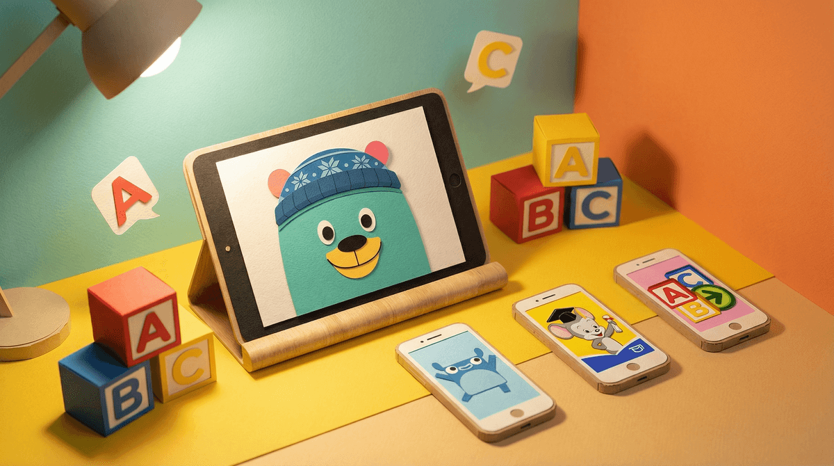 Illustration for Letter Recognition Apps: Teaching ABCs or Just Screen Time?