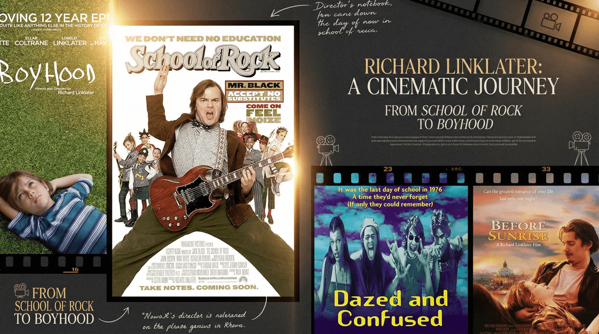 Illustration for School of Rock and Beyond: Ranking Linklater Films for Tweens
