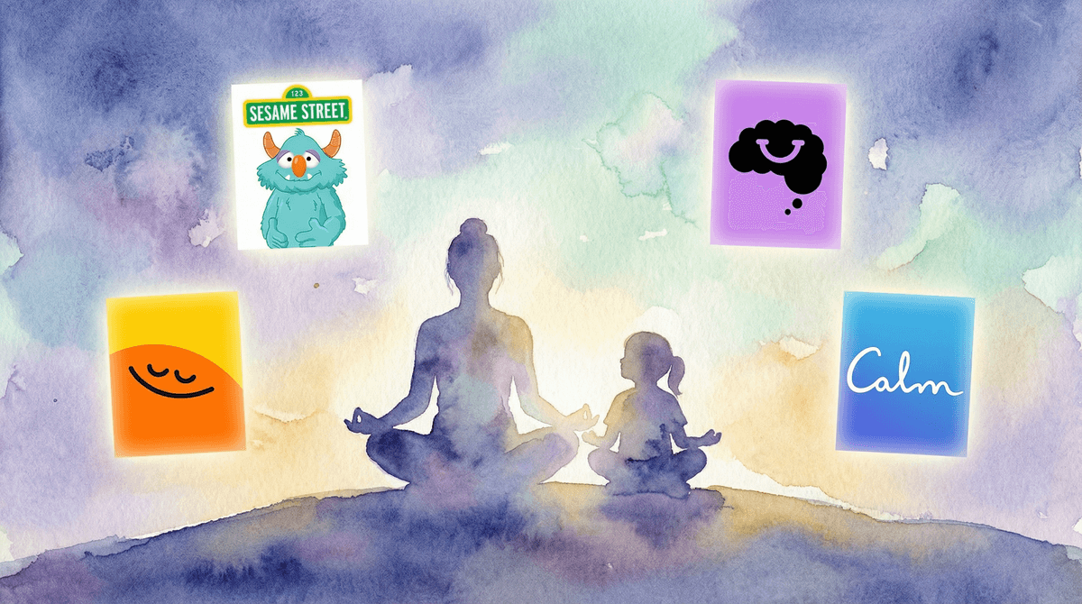 Illustration for Finding Calm Together: Meditation Apps for Families