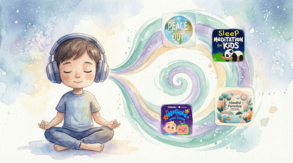 Illustration for Mindfulness Podcasts for Kids: Teaching Calm in a Chaotic Digital World