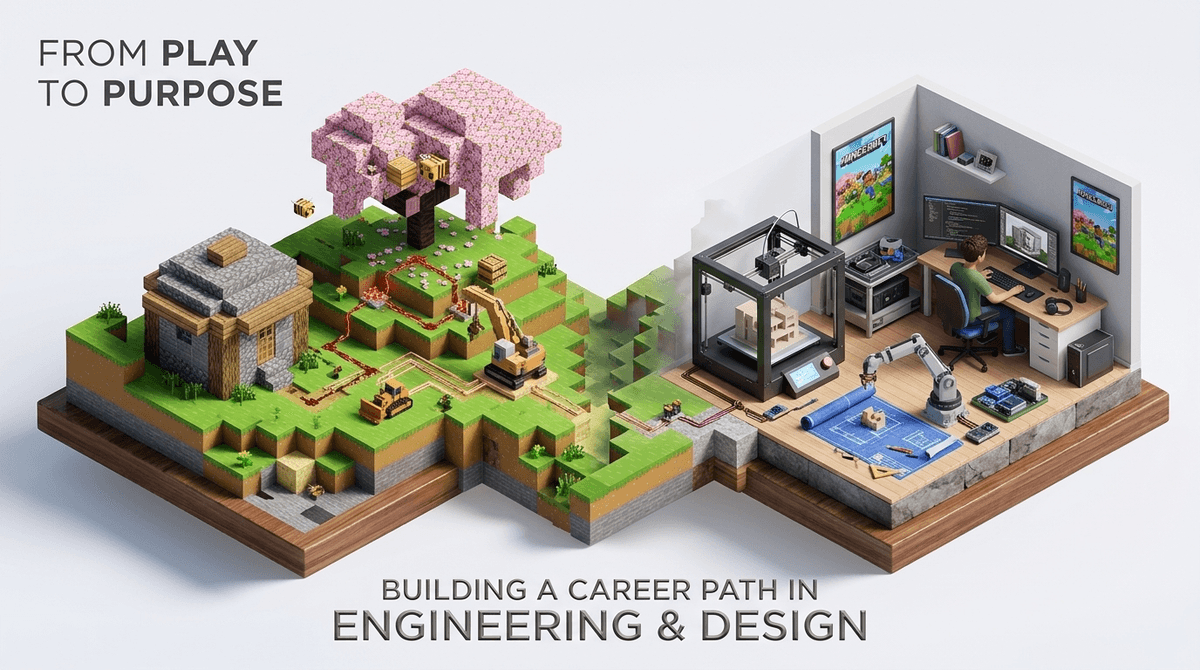 Illustration for From Creepers to Careers: How Minecraft Sparks Real-World Hobbies