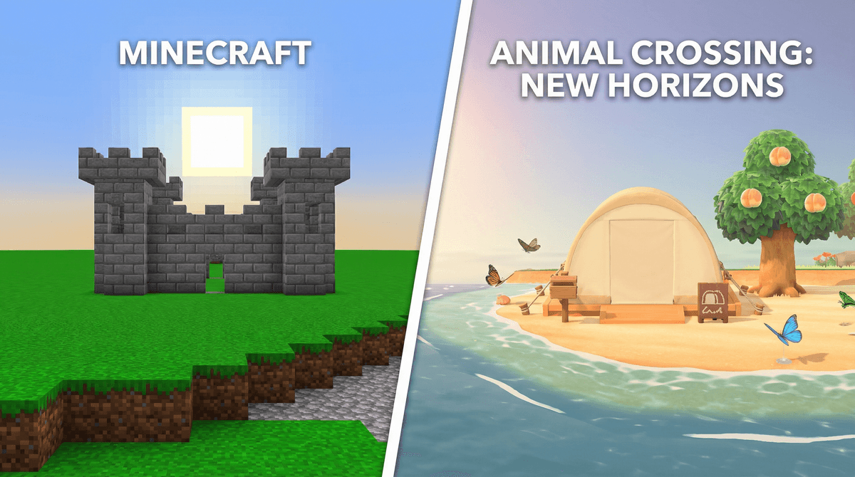 Illustration for Blocks or Butterflies? The Parent’s Guide to Minecraft vs. Animal Crossing