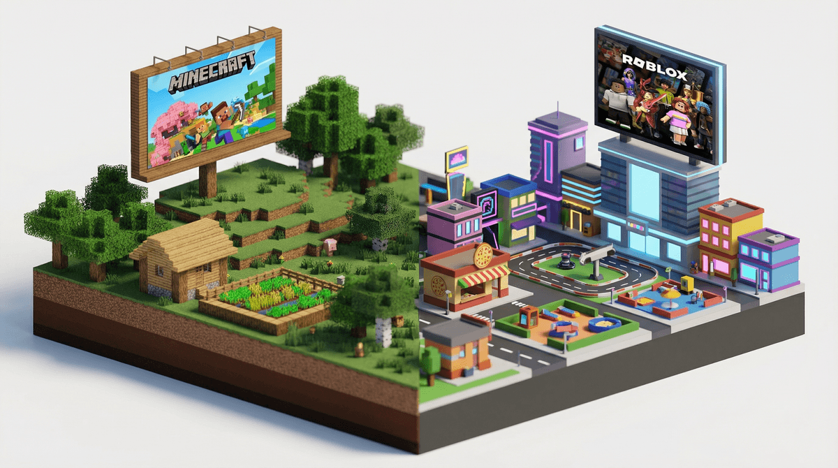 Illustration for Is Minecraft Safer Than Roblox? Why Minecraft Wins for Kids