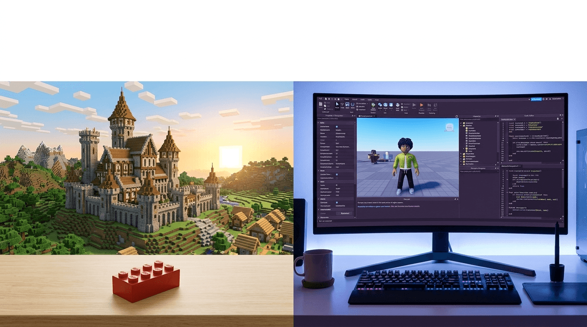 Illustration for Minecraft vs. Roblox: Is Your Kid a Digital Architect or a Future Game Dev?