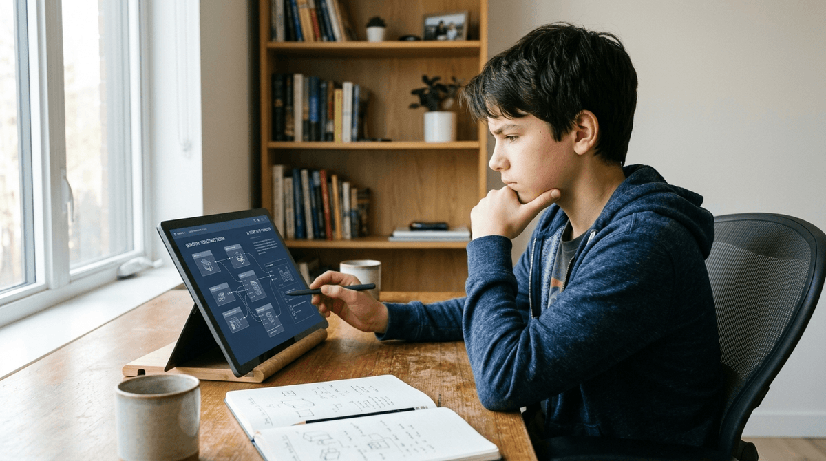Illustration for Modular AI Tutors Outperform Standard Chatbots by Forcing Students to Learn