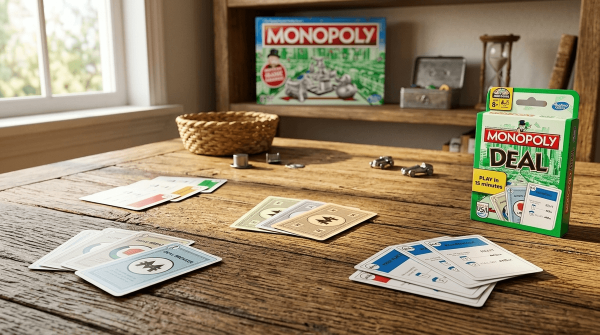 Illustration for Monopoly Deal: The 15-Minute Card Game That Actually Rivals Screen Time